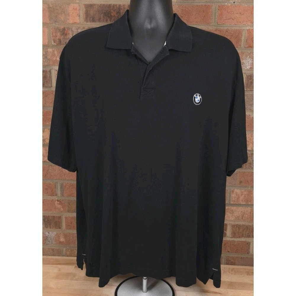 BMW Polo Shirt Black Mens 3XL Organic Cotton Performance Racing Motorsports